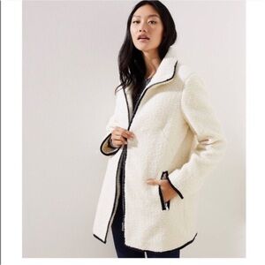 Loft Ivory Sherpa Teddy Coat Size XS